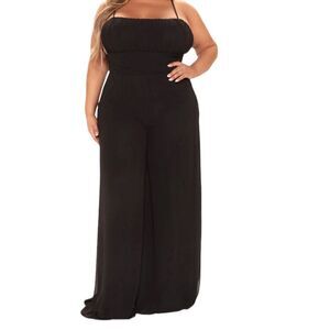 FASHION NOVA It’s Cocktail Hour Black Jumpsuit. Size 1X. NWT